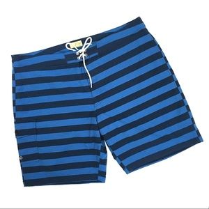 J Crew 9” Stretch Stripe Board Short